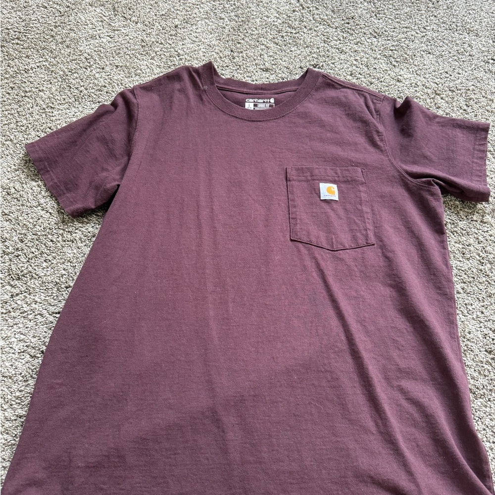 Carhartt Maroon Loose Fit T-Shirt